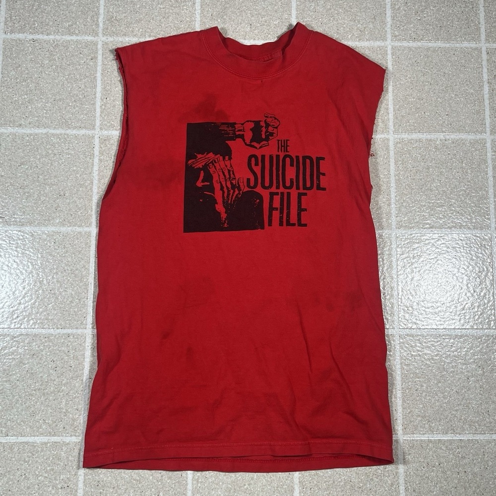 Vintage Y2k Grunge The Suicide File‎ Hardcore Rock Music Tank Sz Small